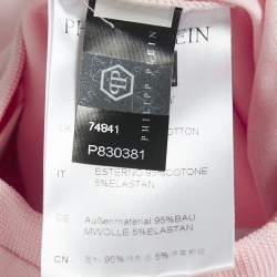 Philipp Plein Pink Printed Jersey Growsuit and Cap Set 9-12M
