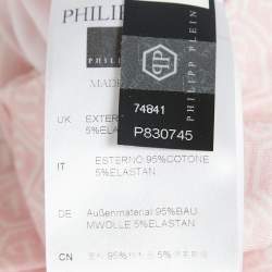 Philipp Plein Pink Printed Jersey Romper and Cap Set 6-9M