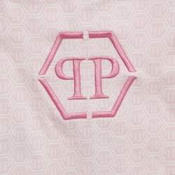 Philipp Plein Kids Pink Printed Jersey Romper and Cap Set 6-9M