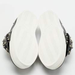 Pre Owned Philipp Plein Black Leather Studded Diana Sneakers Size 34