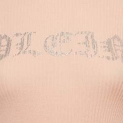 Pre Owned Philipp Plein Junior Pink Crystal Knit Day Dress 8 Yrs 