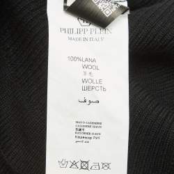 Pre Owned Philipp Plein Junior Black Crystal Rib Knit Day Dress 6Yrs 