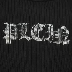 Pre Owned Philipp Plein Junior Black Crystal Rib Knit Day Dress 6Yrs 