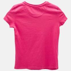 Philipp Plein Kids Pink Logo Studded Cotton T-Shirt 8 Yrs