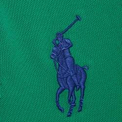Pre Owned Polo Ralph Lauren Green Logo Embroidered Cotton Pique Polo 6 Yrs