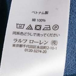 Pre Owned Polo Ralph Lauren Kids Blue/Grey Embroidered Jersey T-Shirt 14/16 Yrs