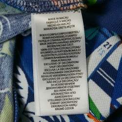 Polo Ralph Lauren Kids Blue/Multicolor Printed Cotton Polo T-Shirt XL (18-20)