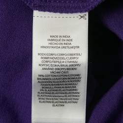 Pre Owned Polo Ralph Lauren Kids Purple/Green Applique Pique Polo T-Shirt 7 Yrs 
