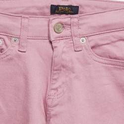 Pre Owned Polo Ralph Lauren Kids Purple Denim Skinny Jeans 8 Yrs/Waist 23"
