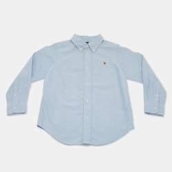 Pre Owned Polo Ralph Lauren Kids Blue Cotton Long Sleeve Shirt 6Yrs