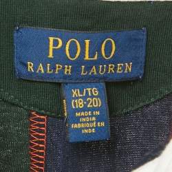 Pre Owned Polo Ralph Lauren Boys Multicolor Printed Jersey Polo T-Shirt XL/18-20Yrs