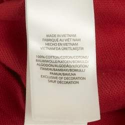 Pre Owned Polo Ralph Lauren Boys Red Pique Long Sleeve Polo T-Shirt L/16-18Yrs 