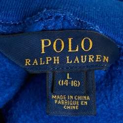 Pre Owned Polo Ralph Lauren Kids Blue Cotton Drawstring Joggers L/(14-16 Yrs)