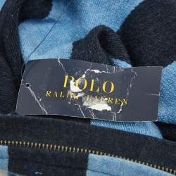 Pre Owned Polo Ralph Lauren Kids Blue Striped Cotton Zip-Up Jacket 3Yrs