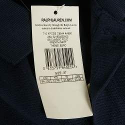 Pre Owned Polo Ralph Lauren Kids Blue Cotton Polo T-Shirt 3Yrs