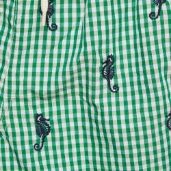 Pre Owned Polo Ralph Lauren Kids Green Checks Cotton Shorts M/10-12Yrs