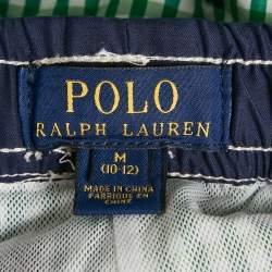Pre Owned Polo Ralph Lauren Kids Green Checks Cotton Shorts M/10-12Yrs