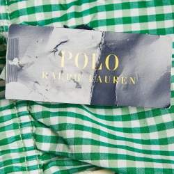 Pre Owned Polo Ralph Lauren Kids Green Checks Cotton Shorts M/10-12Yrs