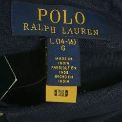 Pre Owned قميص بولو من رالف لورين قطن مخطط وردي بقصة ضيقة وأزرار أمامية مقاس متوسط (ميديوم)