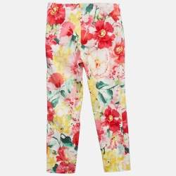 Polo Ralph Lauren Kids Multicolor Floral Print Cotton Trousers 5 Yrs
