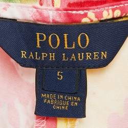 Polo Ralph Lauren Kids Multicolor Floral Print Cotton Trousers 5 Yrs