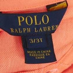 Polo Ralph Lauren Kids Orange Pique Flared Polo Dress 3 Yrs 