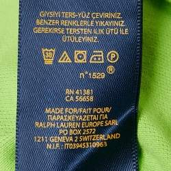 Polo Ralph Lauren Green Pique Cotton Pleated Polo Dress L 12-14 Yrs 