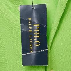 Polo Ralph Lauren Green Pique Cotton Pleated Polo Dress L 12-14 Yrs 