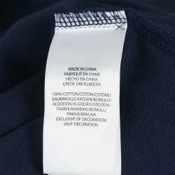 Pre Owned Polo Ralph Lauren Kids Blue Cotton Pique Pleated Polo Dress 12/14 Yrs  