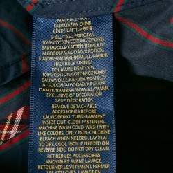 Polo Ralph Lauren Kids Navy Blue Striped Cotton Trench Coat 4 Yrs 