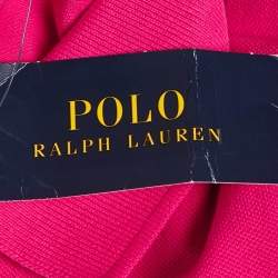 Pre Owned Polo Ralph Lauren Kids Pink Cotton Pique Pleated Polo Dress 7 Yrs