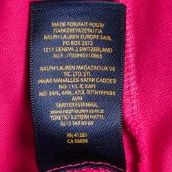 Pre Owned Polo Ralph Lauren Kids Pink Cotton Pique Pleated Polo Dress 7 Yrs
