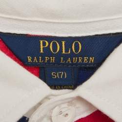 Polo Ralph Lauren Pink/Blue Rugby Applique Jersey Dress 7 Yrs