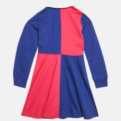 Polo Ralph Lauren Pink/Blue Rugby Applique Jersey Dress 7 Yrs
