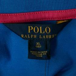 Polo Ralph Lauren Kids Cirrus Blue Cotton Pique Polo T-Shirt XL (16)
