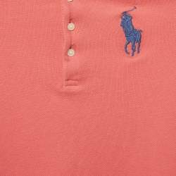 Pre Owned Polo Ralph Lauren Kids Pink Pique Cotton Pleated Polo Dress 6 Yrs 