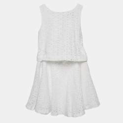 Polo Ralph Lauren Kids White Broderie Anglaise Cotton Skirt and Top Set 6 Yrs 