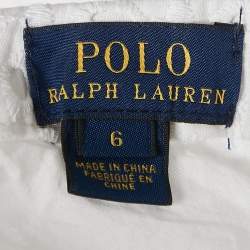 Polo Ralph Lauren Kids White Broderie Anglaise Cotton Skirt and Top Set 6 Yrs 