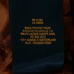 Pre Owned Polo Ralph Lauren Kids Brown Leather Zip-Up Jacket L/12-18 Yrs