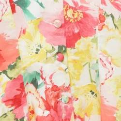 Pre Owned Polo Ralph Lauren Kids Pink/Yellow Floral Print Cotton Dress 6 Yrs