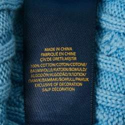 Pre Owned Polo Ralph Lauren Kids Blue Cable Knit Long Sleeve Sweater 6Yrs