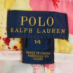 Pre Owned Polo Ralph Lauren Kids Multicolor Floral Print Cotton Pants 14Yrs