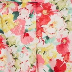 Pre Owned Polo Ralph Lauren Girls Multicolor Floral Print Cotton Trousers 16Yrs