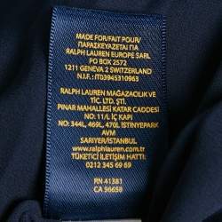 Pre Owned Polo Ralph Lauren Kids Blue Lace Belted Dress 12Yrs