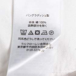 Pre Owned قميص بولو رالف لورين أبيض قطن أزرار أمامية 6-7 سنوات