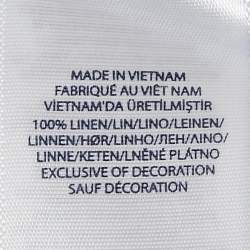 Pre Owned قميص بولو رالف لورين أزرق كتان أزرار أمامية 6 سنوات
