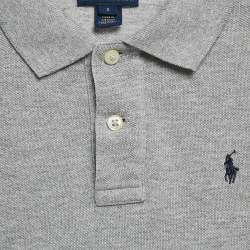 Pre Owned Polo Ralph Lauren Grey Cotton Pique Polo T-Shirt 6 Yrs 