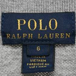 Pre Owned Polo Ralph Lauren Grey Cotton Pique Polo T-Shirt 6 Yrs 