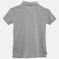 Pre Owned Polo Ralph Lauren Grey Cotton Pique Polo T-Shirt 6 Yrs 