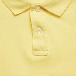 Pre Owned Polo Ralph Lauren Yellow Cotton Pique Polo T-Shirt 7 Yrs